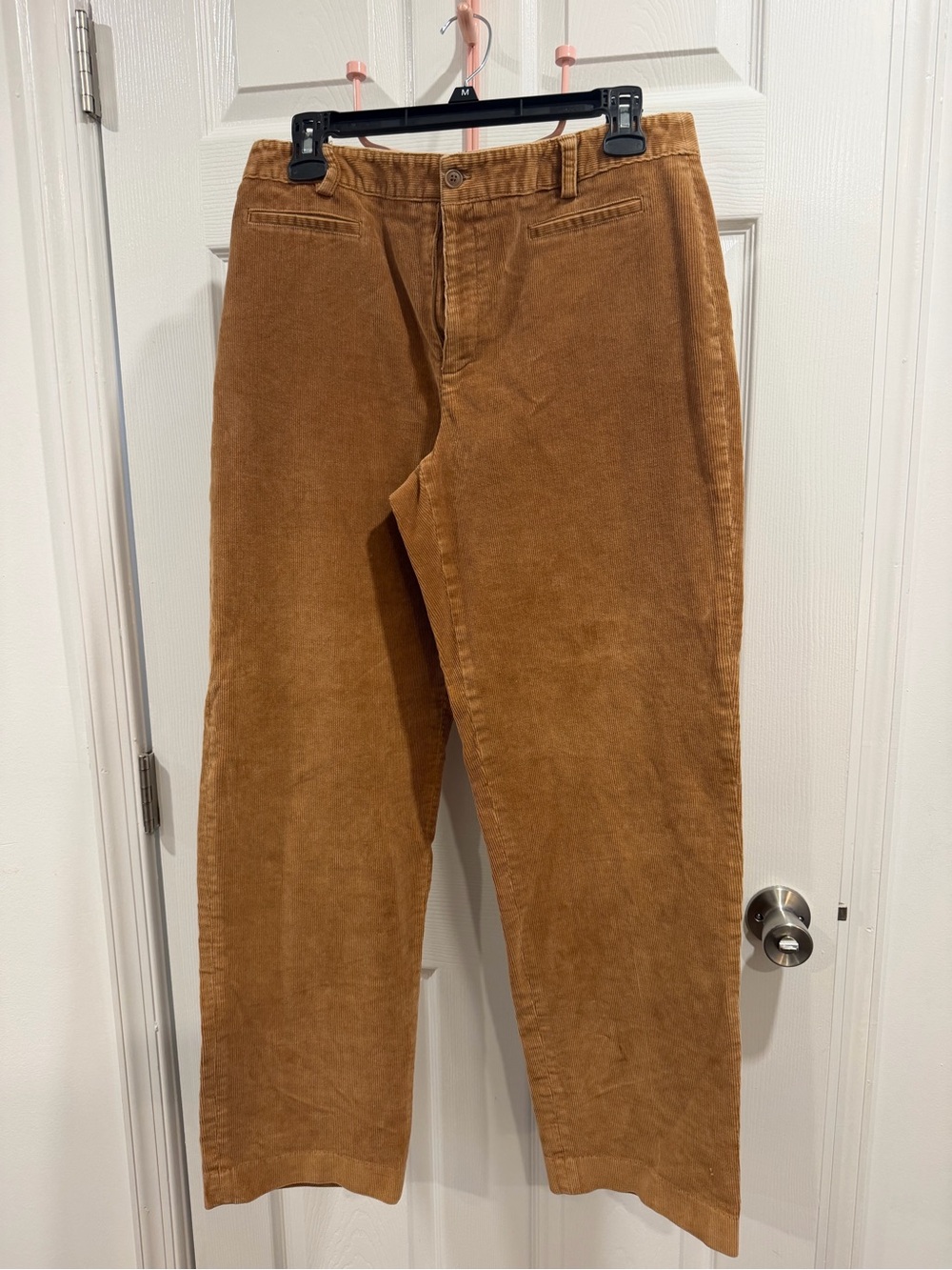 Rafaella Vintage-Inspired Tan Corduroy Straight Leg Pants